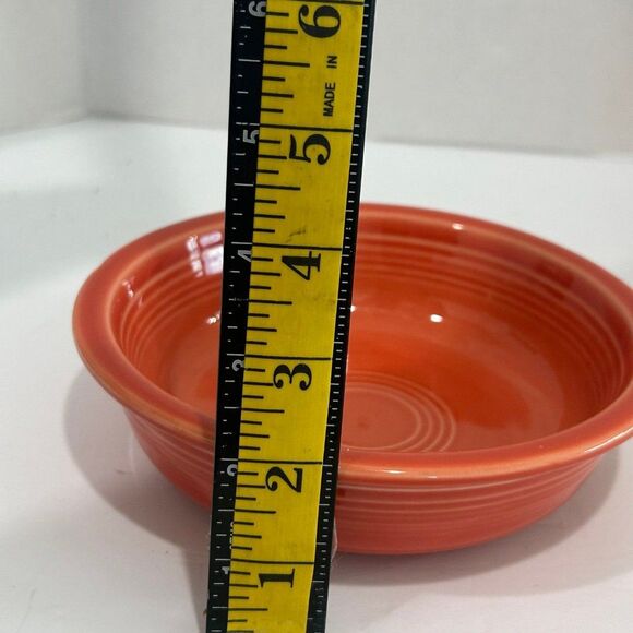 Homer Laughlin China Fiestaware Set of 2 Cereal Bowls Color Persimmon Retired - Picture 9 of 11